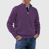 Mens Stand Collar Sweater Zipper| Winter Fashion Knitwear
