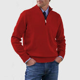 Mens Stand Collar Sweater Zipper| Winter Fashion Knitwear