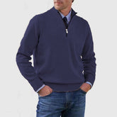 Mens Stand Collar Sweater Zipper| Winter Fashion Knitwear
