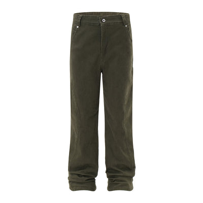 Fashion Solid Color Denim Trousers Men
