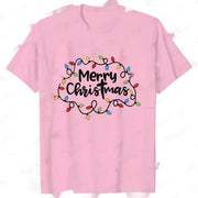 Men T-Shirt Christmas Lights Graphic Party T