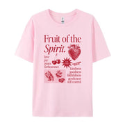 Retro Lingguo Bible Poem T-shirt For Women