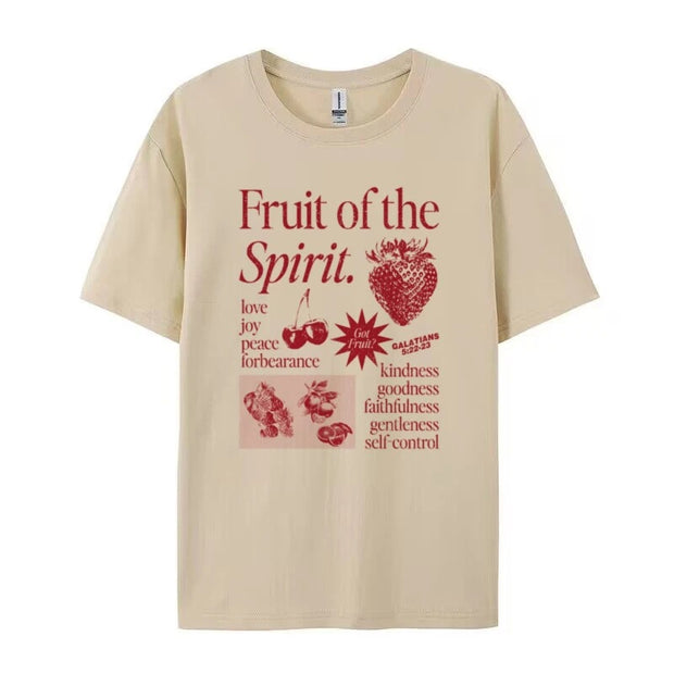 Retro Lingguo Bible Poem T-shirt For Women