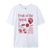 Retro Lingguo Bible Poem T-shirt For Women