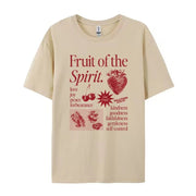 Retro Lingguo Bible Poem T-shirt For Women