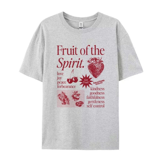 Retro Lingguo Bible Poem T-shirt For Women