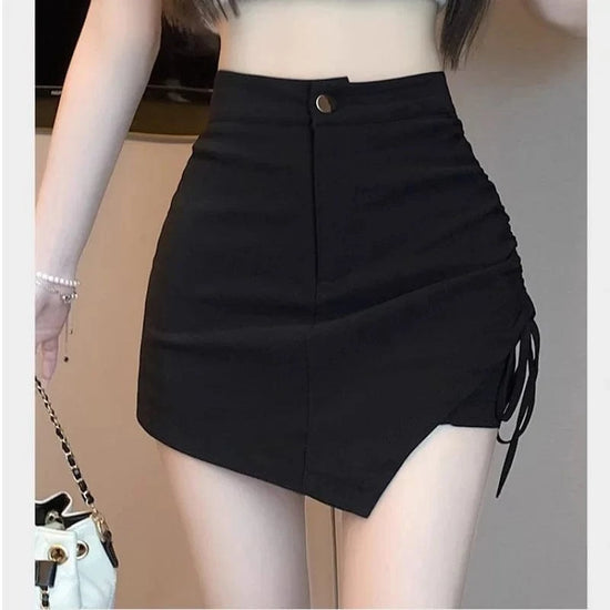 Sexy Summer New Thin Short A-line Skirt High Waist Casual Fashion All-match Skirts for Woman Mini Street Personality Shorts