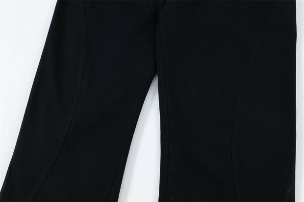 Fashion Solid Color Denim Trousers Men