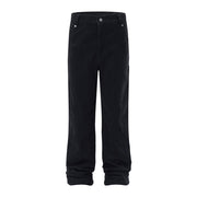 Fashion Solid Color Denim Trousers Men