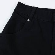 Fashion Solid Color Denim Trousers Men